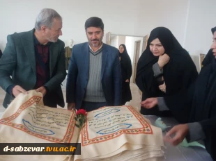 برپایی نمایشگاه دست ساخته های دانشجویی دانشجویان دانشکده فنی و حرفه ای دختران سبزوار  13